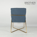 Modern vintage metal chair / stainless steel leather armchair